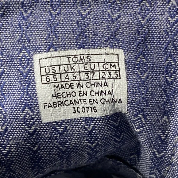 Women's TOMS Herringbone Wedge size 6.5 - Picture 6 of 9